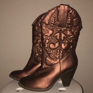 Corkys Bronze Fashion Heeled Cowgirl Boots